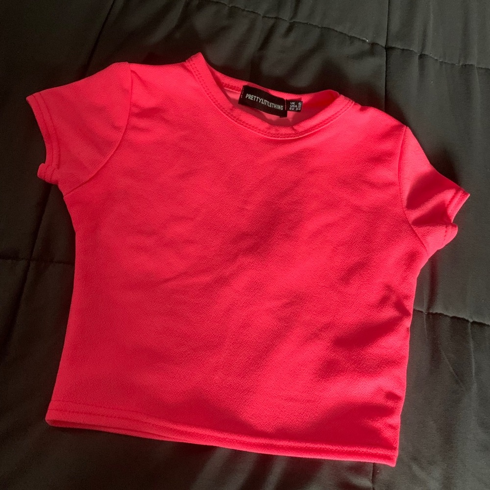 Pink cropped top